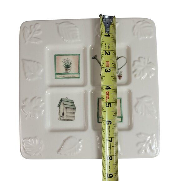 Pfaltzgraff Naturewood Square Divided Trivet Plate Wall Decor Stoneware VTG USA - Picture 6 of 8